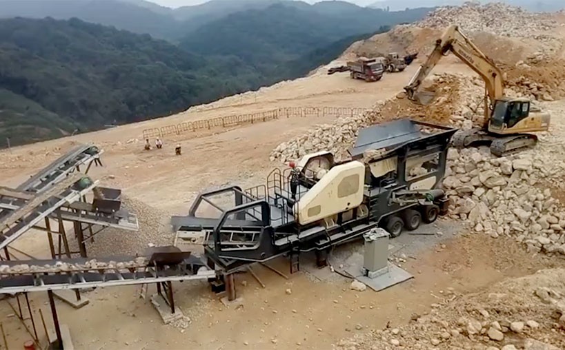 山西300-400t/h石灰石移动江南在线手机版（大中国区）生产线