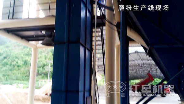 超细磨粉生产线提升设备实拍