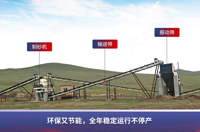 内蒙时产100吨制砂现场