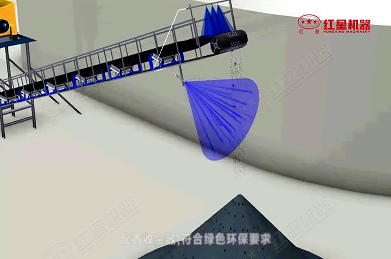 皮带运输机防尘效果图