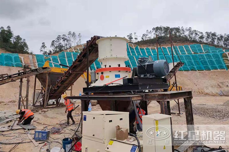 石头变沙子生产线工艺二现场实拍